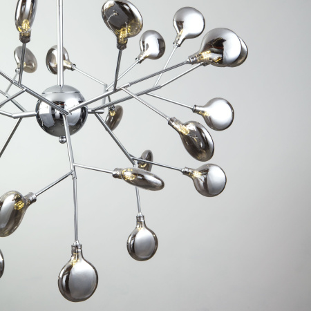 Подвесная люстра с плафонами 27*G4 3Вт хром IP20 Lamella (554 хром / дымчатый) Bogate's