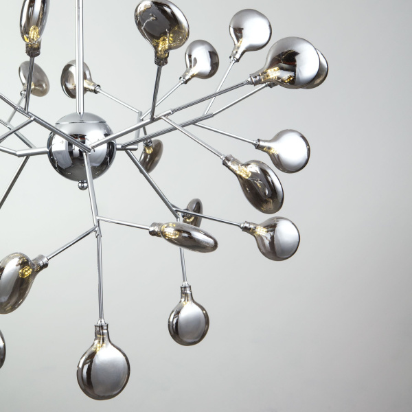 Подвесная люстра с плафонами 27*G4 3Вт хром IP20 Lamella (554 хром / дымчатый) Bogate's