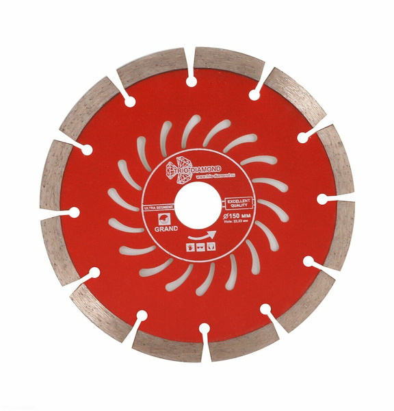 Диск алмазный отрезной 150*22,23 Сегментный серия Grand hot press GUS723 Trio-Diamond