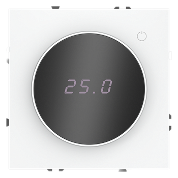 Терморегулятор электронный Voltum S70 с индикацией и датчиком, для теплого пола, (белый матовый)