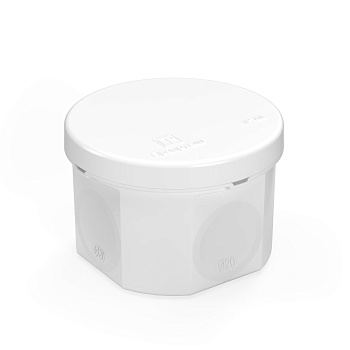 Коробка распределительная 60-0110-9003 для прямого монтажа двухкомпонентная безгалогенная (HF) белая 70х50 (168шт/кор) Промрукав