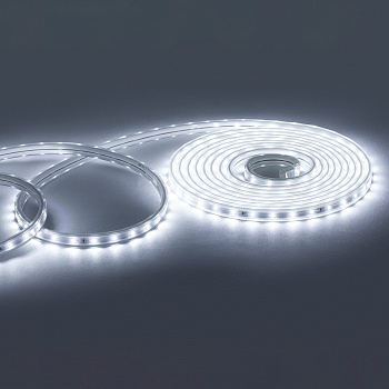 10-55 Комплект светодиодной подсветки, 220В, 6Вт/м, smd2835, 60д/м, IP65, 5м, белый ПВХ шнур с прозрачным рассеивателем, с аксессуарами(сет... APEYRON