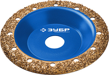 №2 Наклонная обдирочно-шлифовальная чашка, среднее зерно ВК8, 125 мм ЗУБР