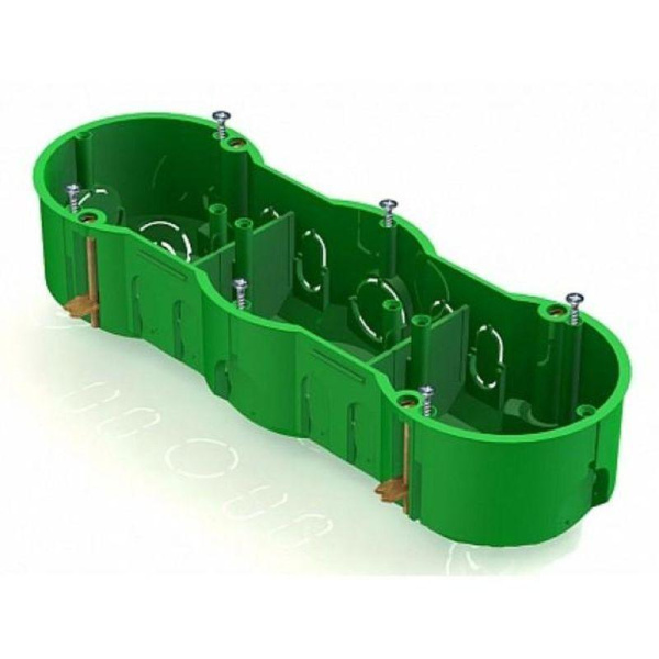 Коробка установочная 3-местная,212х70х45мм для скрытого монтажа в полых стенах (с саморезами, с мета CHINT