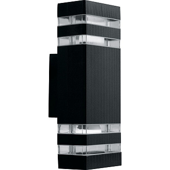 Светильник садово-парковый Feron DH0807, на стену вверх/вниз, E27 230V, черный