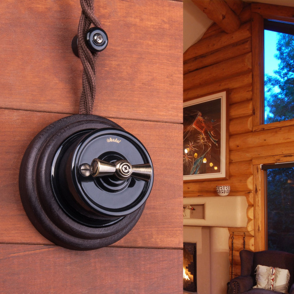 Ретро кабель витой 2х1,5 (коричневый) 50 м Werkel