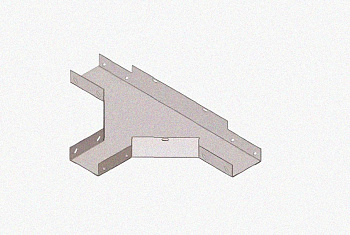 Лоток тройниковый замковый перфорированный ОТЗ 100х50 УХЛ1, оцинкованный лист, S1,5