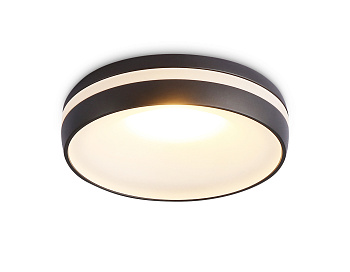 Встраиваемый точечный светильник MR16 с акрилом TN3322 SBK/FR черный песок/белый матовый GU5.3 D95*40 Ambrella Light