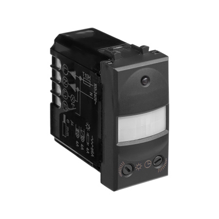 Датчик движения модульный, "Avanti", "Черный матовый", 1 модуль DKC