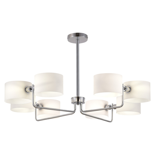 Люстра потолочная Хром/Молочно-Белый E14 8*40Вт SLE1121-102-08 EVOLUCE