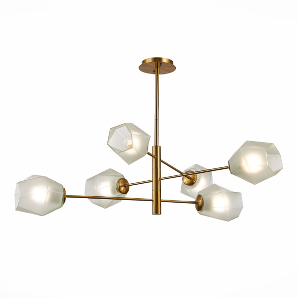 Люстра потолочная Латунь/Белый E27 6*60Вт SLE205202-06 EVOLUCE