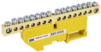 Шина PE "земля" на DIN-изоляторе ШНИ-8х12-16-Д-Ж IEK