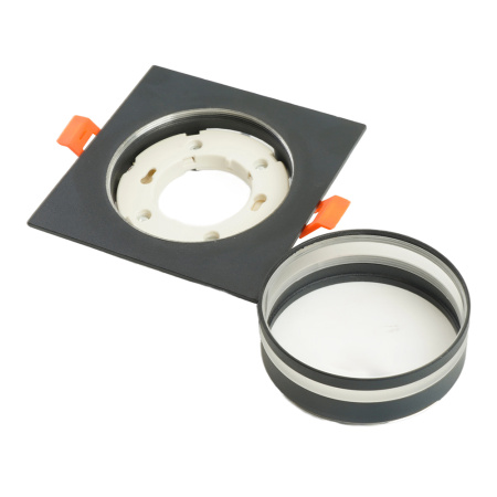 Светильник потолочный встраиваемый, 15W 230V GX53, черный, квадрат, без лампы, DL503 LUNA Feron