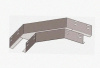 Лоток угловой замковый глухой КГЗГ 600х50-90 УТ1,5 поворот на 90, оцинкованный лист S1,5