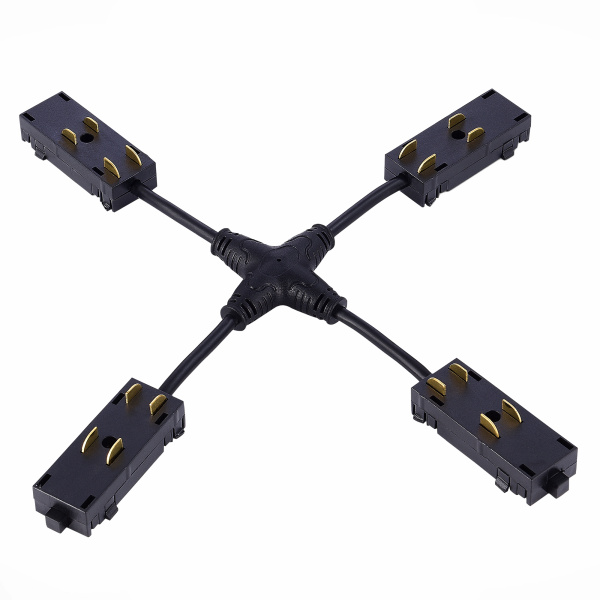 X-образный коннектор Skyline 220 Черный ST015.422.20 ST LUCE