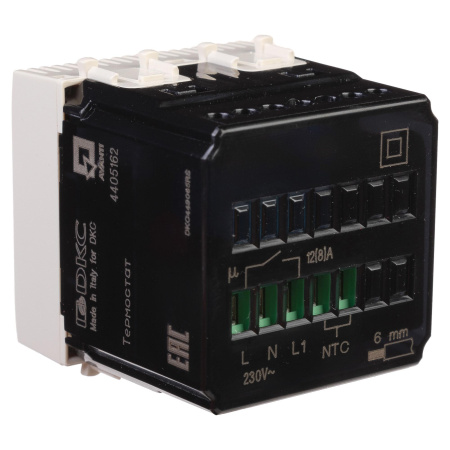 Термостат модульный для теплых полов, "Avanti", "Ванильная дымка", 2 модуля DKC