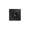 Розетка встраиваемая Voltum S70 с заземлением и защитными шторками, 16А, с USB, A+C, (черный матовый