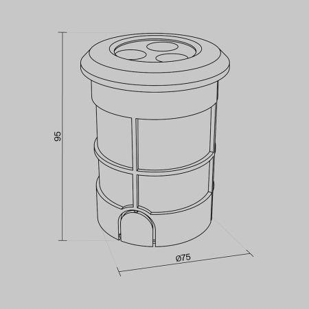 Встраиваемый светильник 3Вт 3000К Серебро IP67 Flash O044DL-L3S3K Outdoor Maytoni