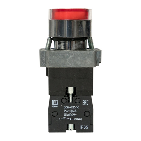 Кнопка BA42 с подстветкой 230В красная NC IP65 PROxima EKF