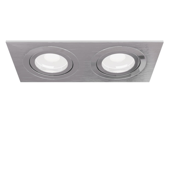 Встраиваемый светильник 2*GU10 50Вт Серебро IP20 Atom DL024-2-02S Technical
