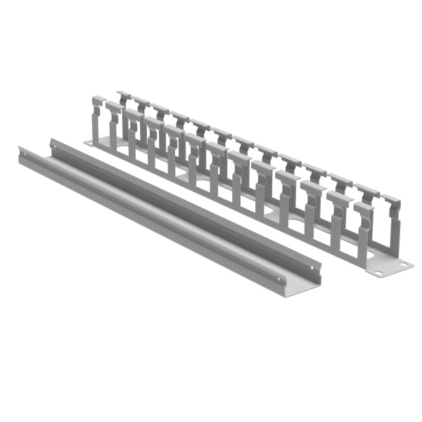 Кабельный органайзер с крышкой и отверстиями 1U, глубина 60 мм, для 19" IT-корпусов, RAL7035 DKC