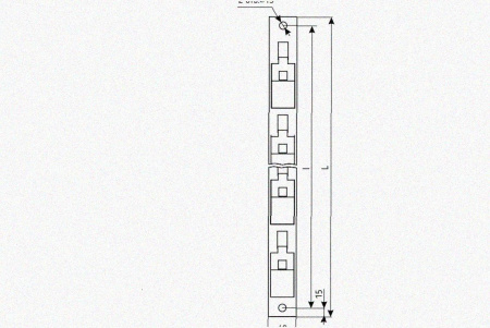 Стойка кронштейна рожкового прямолинейного К1350.001-08 У3, лак, 10 рожков, L1315, S3,0