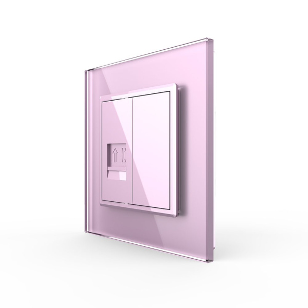 Розетка телефон Розовая Livolo