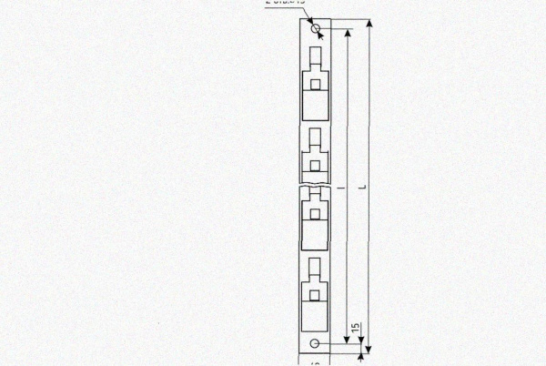 Стойка кронштейна рожкового прямолинейного К1350.001-08 У3, лак, 10 рожков, L1315, S3,0