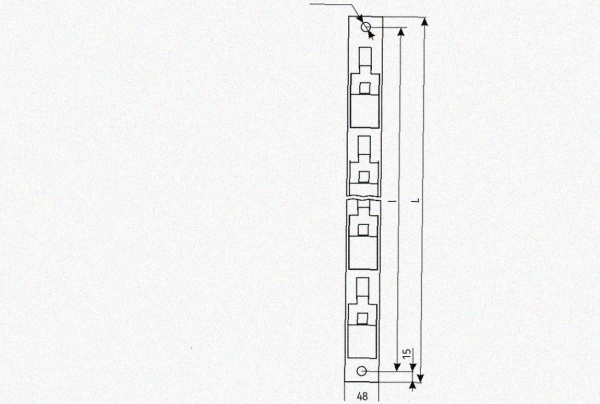 Стойка кронштейна рожкового криволинейного К1351.001А-06, лак, (1...15 рожков), L2050мм, S3,0