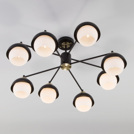 Потолочная люстра в стиле лофт 8*E27 60Вт черный IP20 Nocciola (70106/8 черный) Eurosvet