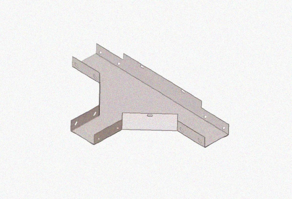 Лоток тройниковый замковый глухой ОТЗГ 100х65 УТ1,5, оцинкованный лист, S0,7