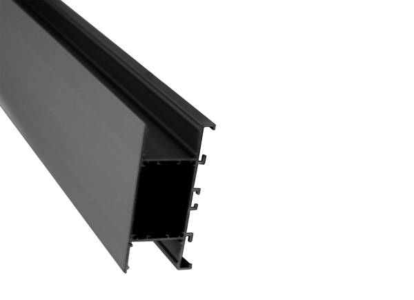 Donel Накладной двусторонний алюминиевый профиль, 42,3х90х2000. Цвет: Черный матовый, RAL9005,Сер