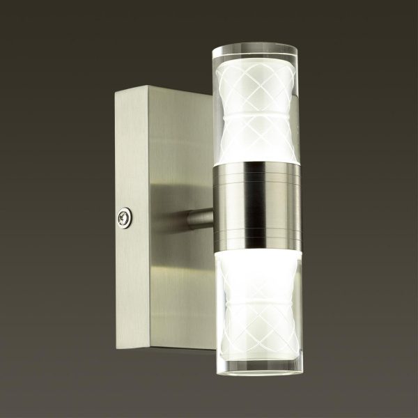 Бра IP44 LED 2*5W 4000K 220V WAGNER никель LUMION