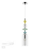 Подвес E14 1*40W 4893/1 BIZET хром/раноцветн./керамика/стекло ODEON LIGHT