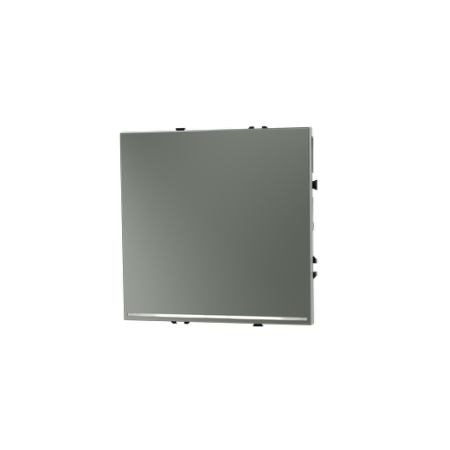 Проходной переключатель встраиваемый Voltum S70 одноклавишный с подсветкой 10А, (титан)