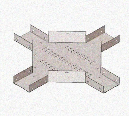 Лоток крестообразный перфорированный КМ 300х100 УТ1,5, оцинкованный лист S1,5