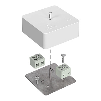 Коробка огнестойкая для кабель-канала 40-0450-FR1.5-4 Е15-Е120 75х75х30 RAL9003 (75 шт/уп) Промрукав