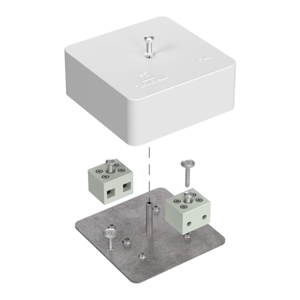 Коробка огнестойкая для кабель-канала 40-0450-FR6.0-4 Е15-Е120 75х75х30 RAL9003 Промрукав (87 шт/уп)