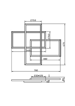 Потолочный светильник 3*LED 78Вт Белый IP20 Rida MOD015CL-L80WK Maytoni