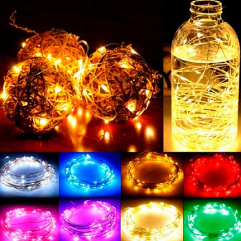 Гирлянда Роса 50 led IP65 на батарейках 5 метров Розовый Giant4 Гирлянда Роса 50 led IP65 на батарейках 5 метров Розовый Giant4