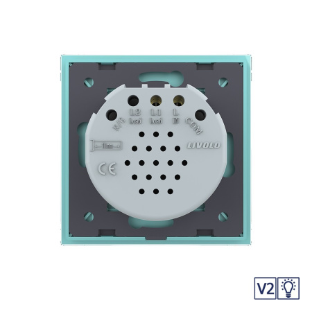 Сенсорный диммер версия 2, 1 клавиша 1 пост Зеленый Livolo