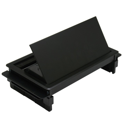 Donel Настольный встраиваемый розеточный блок 8 мод. (4 мод. 45х45), черный