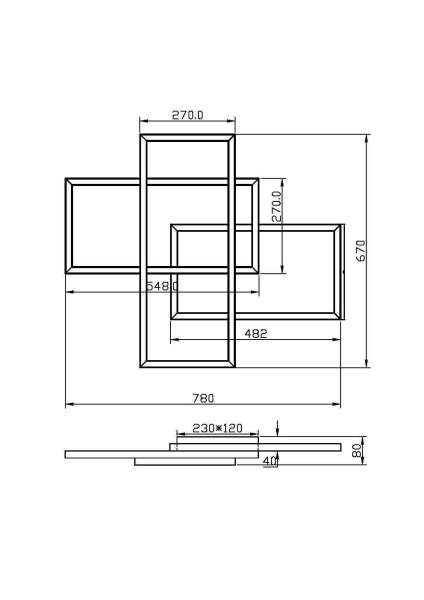 Потолочный светильник 3*LED 78Вт Белый IP20 Rida MOD015CL-L80WK Maytoni