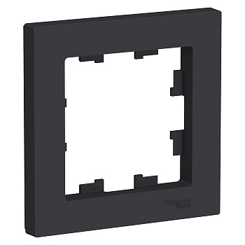 ATLASDESIGN Рамка горизонт/вертик 1 пост . карбон IP20 (уп.20шт) Schneider Electric