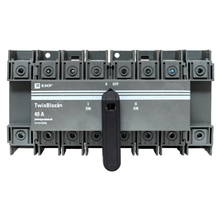 Рубильник 40A 4П реверсивный c рукояткой для прямой установки TwinBlock EKF