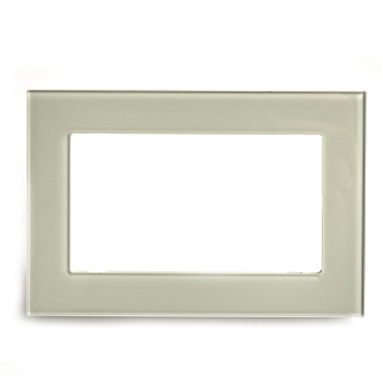 Рамка 2-местная (без перемычки), стекло, STEKKER, GFR00-7012-07, серия Катрин, дымчатый