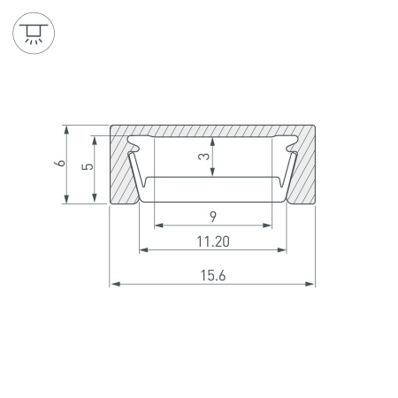 Профиль MIC-M-3000 (Алюминий) Arlight