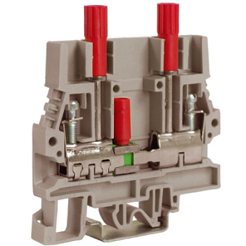 Клемма для вольтметра со скользящим размыкателем 10 кв. серый DKC