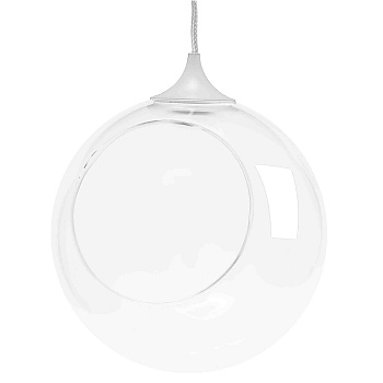 FT-12-01 Фитосветильник подвесной, светодиодный, стеклянный шар Ø120мм, 220В, 1Вт, кабель 1м, белый (без наполнения) Apeyron