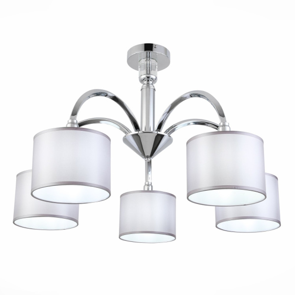 Люстра потолочная Хром/Светло-серый E14 5*40Вт SLE107202-05 EVOLUCE